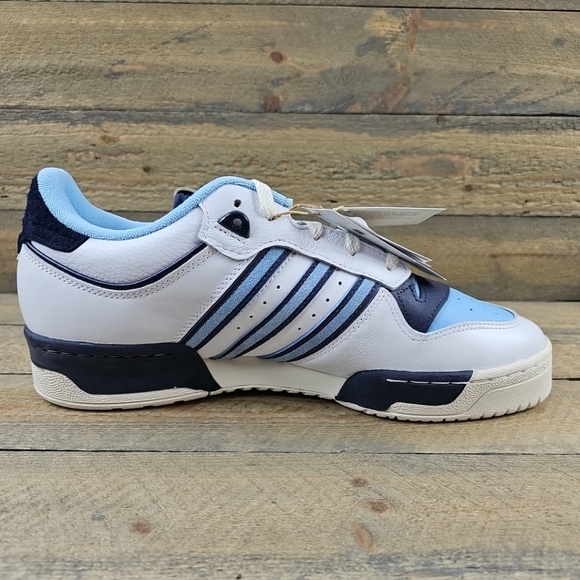 adidas Originals Men's Rivalry Low 86 Shoes White/Shadow Blue/Navy NIB - Picture 8 of 12